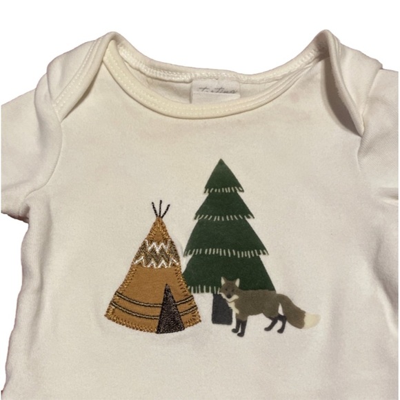 Newborn Starting Out 2-piece green & cream matching pant & shirt set - Picture 3 of 10